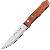 Нож для стейка «Проотель»; сталь нерж.,дерево; L=12.5см; металлич.,коричневый AM02006-01